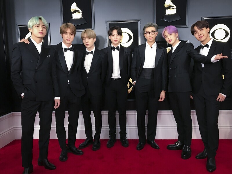 BTS during the red carpet ceremony for the 2020 Grammys. (provided by Big Hit Entertainment)