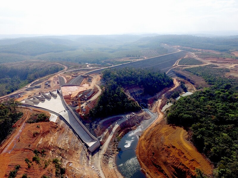 The Xepian-Xe Nam Noy hydropower dam built by SK E&C before its collapse. (provided by SK E&C)