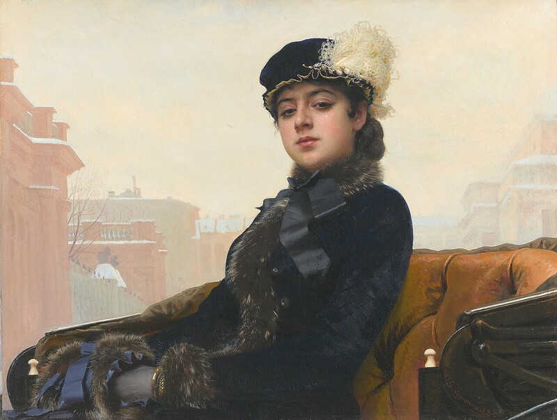 이반 크람스코이의 ‘낯선 여인의 초상’(1883). 톨스토이 ‘안나 카레니나’의 일부 판에 표지로 쓰였다. 위키미디어 코먼스