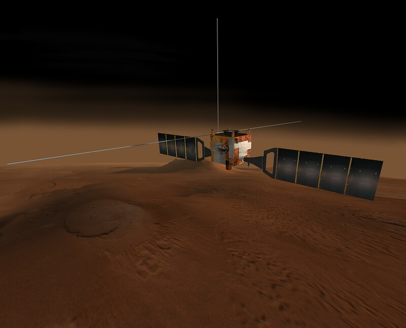 유럽우주국의 화성 궤도선 마스 익스프레스 상상도.