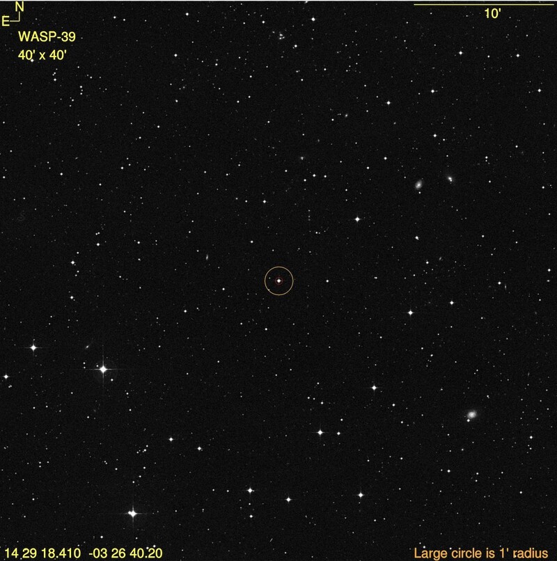 WASP-39b 외계행성의 위치(빨간색 원). Natalie Batalha(샌터크루즈대 천체물리학 교수) 트위터에서