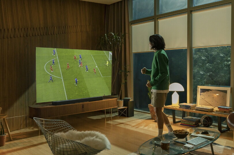 A promotional image for Samsung Electronics’ premium television model NED QLED 8K (provided by Samsung Electronics)