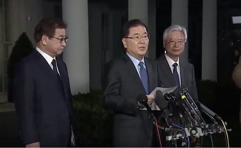 South Korea‘s National Security Office director Chung Eui-yong