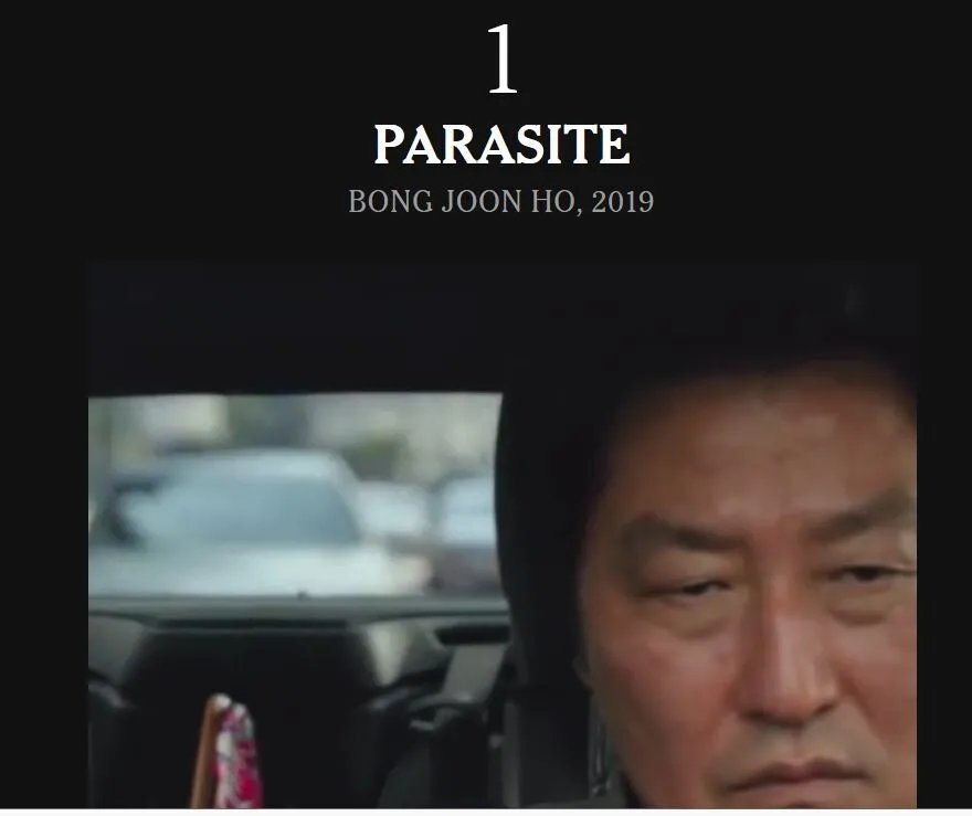 ‘기생충’, 뉴욕타임즈 선정 21세기 최고의 영화