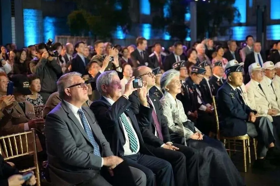 Ambassador Kang Kyung-wha and guests attend a Korean National Day and Armed Forces Day reception hosted by the Embassy of the Republic of Korea at the Smithsonian American Art Museum in Washington, DC, on Sept. 29, 2026. (courtesy ROK Embassy)