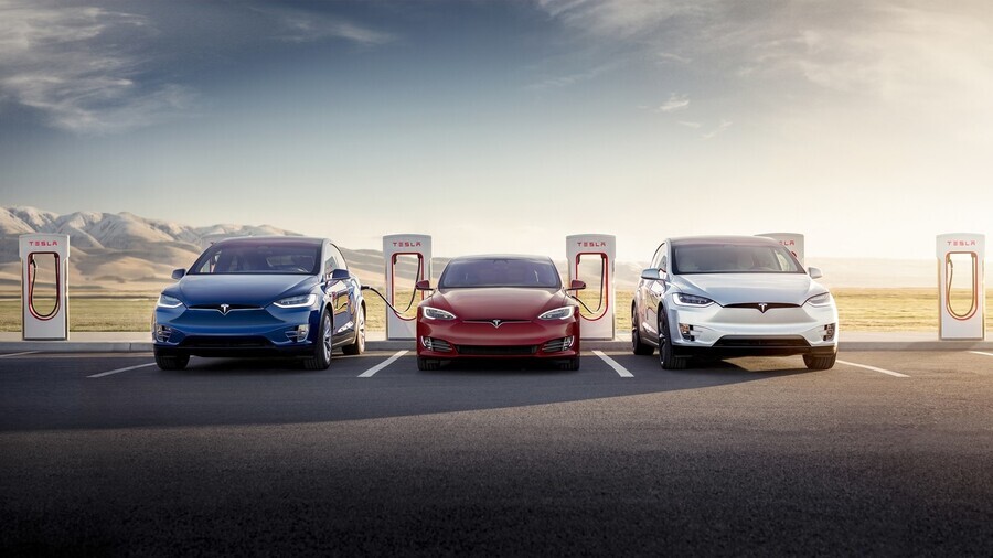 Tesla’s EV models. The company aims to make EVs cheaper by producing its own batteries. (provided by Tesla)