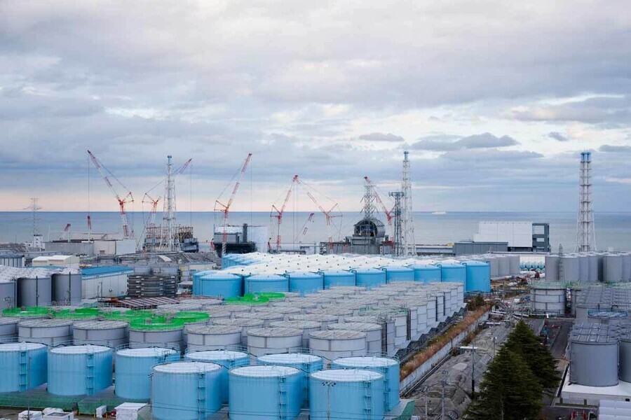 The Japanese government announced on April 13 that it would begin dumping the contaminated water into the ocean. (provided by the Tokyo Electric Power Company)