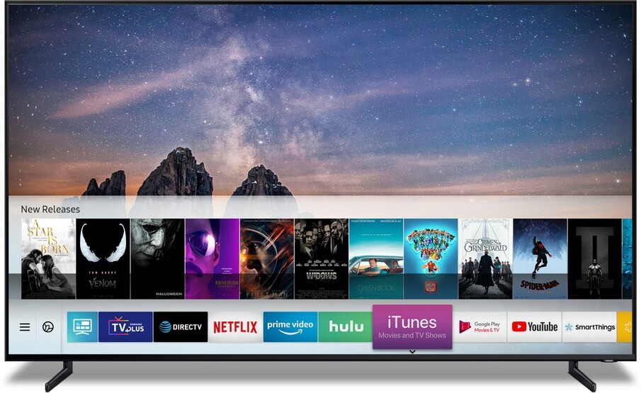 A Samsung Smart TV with built-in iTunes software from Apple. (provided by Samsung Electronics)