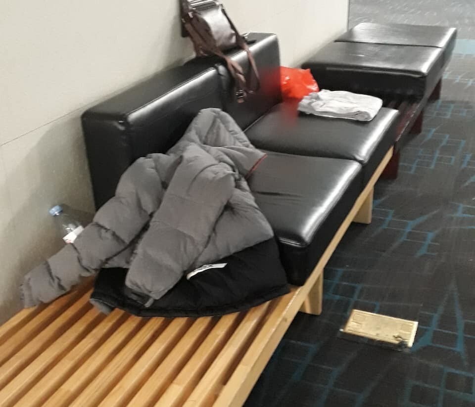 The place at Incheon International Airport where Nguyen has been staying since Apr. 17, when he was barred from entering the country. (provided by Nguyen)