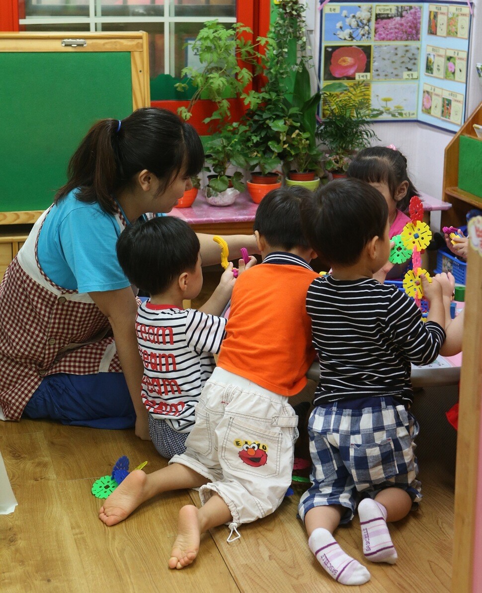 서울의 한 어린이집. 한겨레 이정아 기자