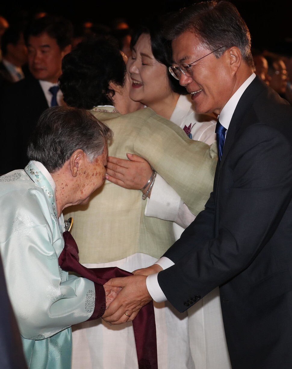 President Moon Jae-in and his wife
