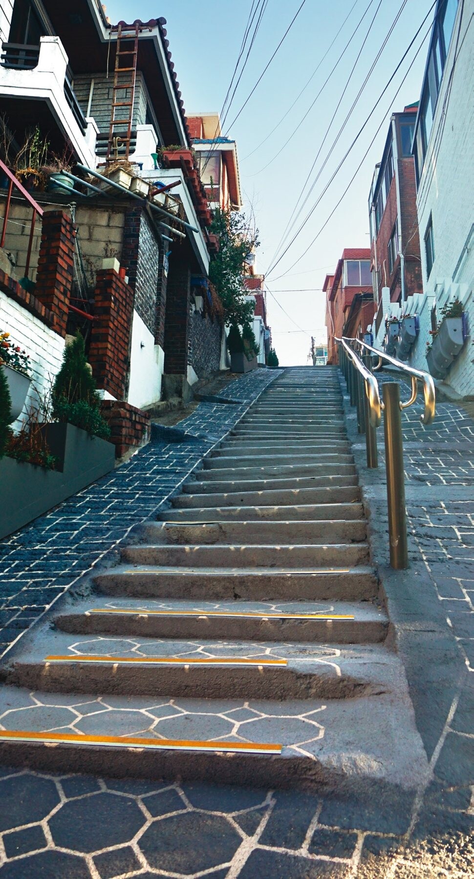 A stairway that leads to Mt. Namsan