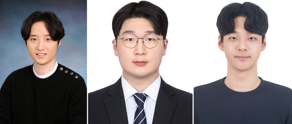 (왼쪽부터) 민선기 교수, 김경진 학생, 이주형 학생 (숭실대학교 제공)