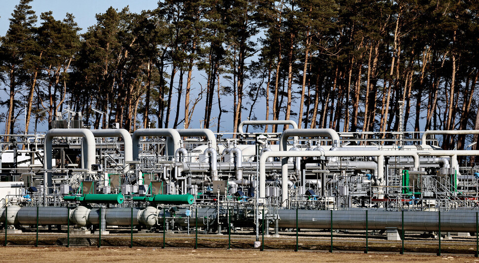 Nord Stream 1 gas pipeline in northern Germany (Reuters/Yonhap News)