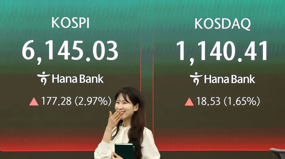 코스피, 미국-이란 협상 기대감에 3%대 올라...6140선 - 뉴스 썸네일 이미지