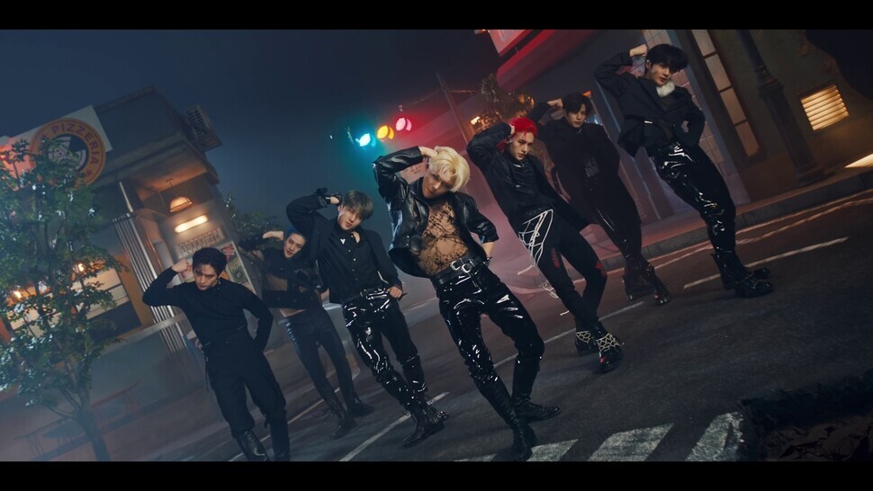Still from a Stray Kids music video (provided by JYP Entertainment)