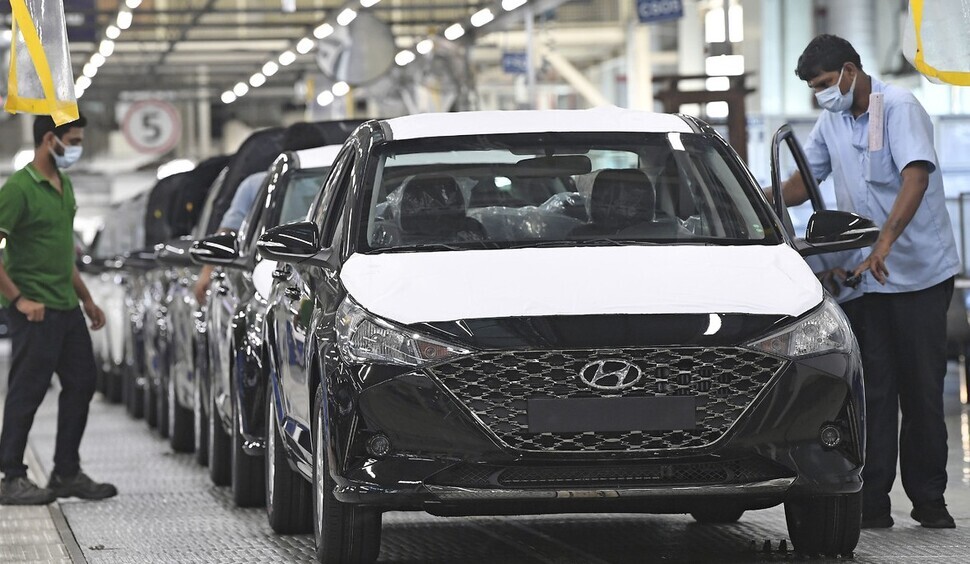 Hyundai Motor’s production line in Chennai, India. (courtesy of Hyundai Motor)