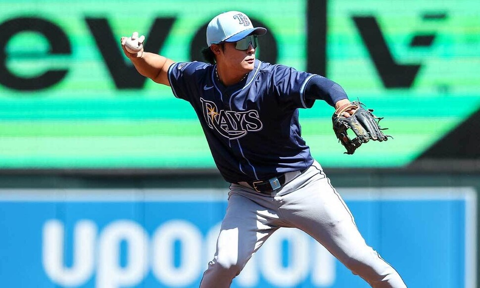 Kim Ha -sung, a Tampa Bay, is starting to play as a shortstop in Minnesota and Minnesota Target Target Field in Minnesota, USA on the 5th. Yonhap News