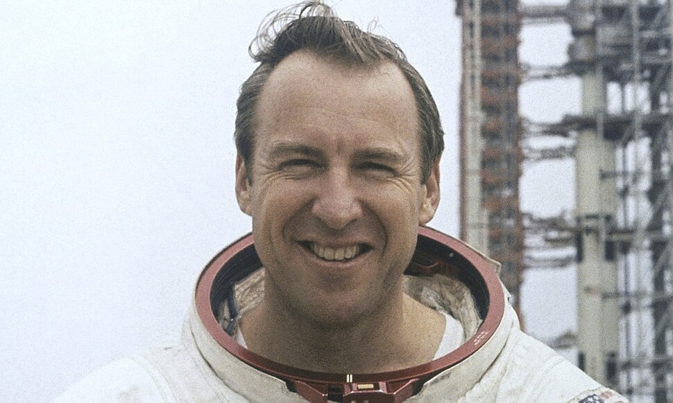 아폴로 13호의 우주 비행 전인 1970년 2월16일 짐 러블의 모습. 미국 항공우주국 제공. AP/연합뉴스.