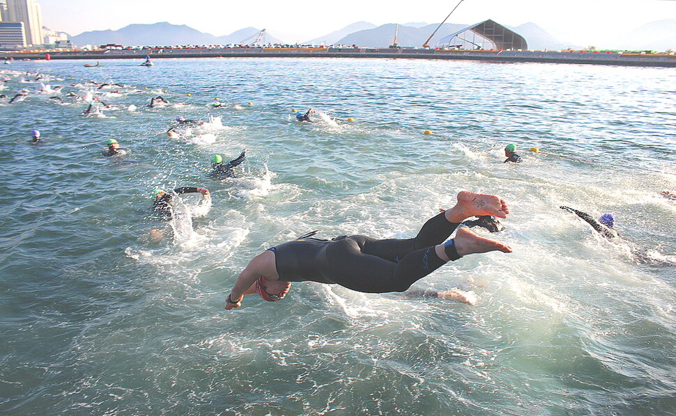 19년 수영꾼도 마산만에 푹 빠졌다…죽은 바다의 완벽 부활
