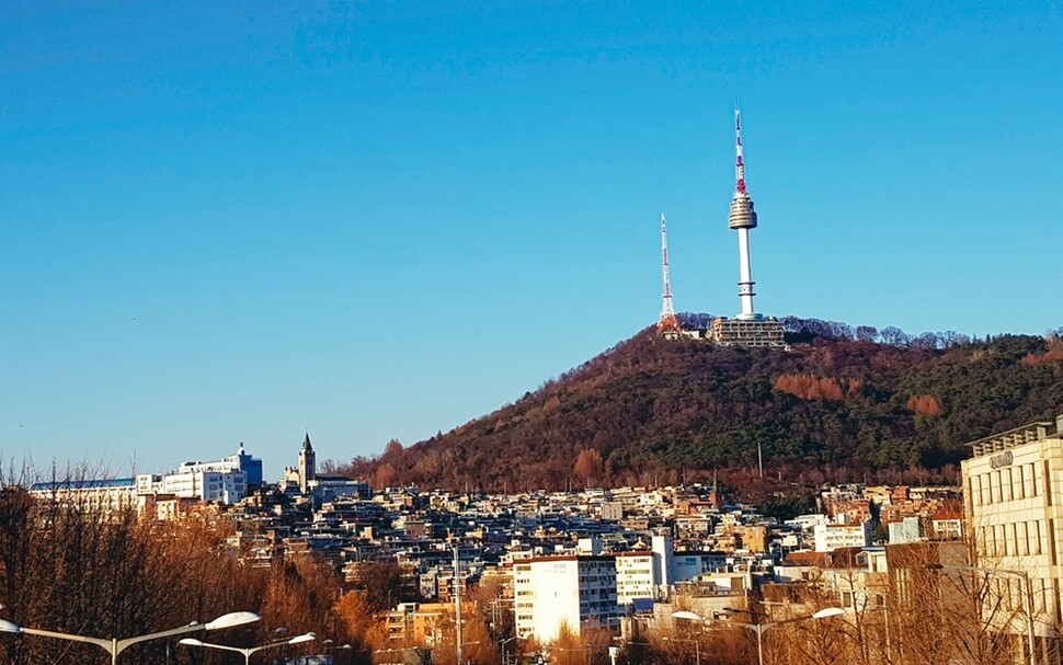 A view of Namsan Tower, or N Seoul Tower