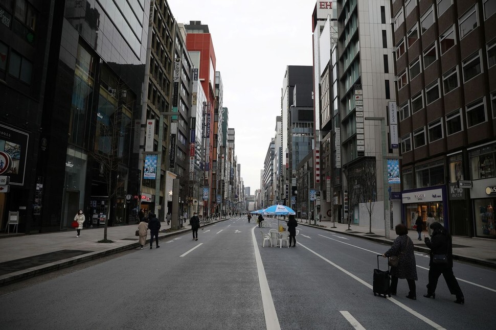 A street in Tokyo’s Ginza District. (Yonhap News)