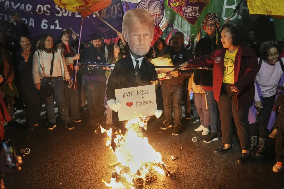 [포토] 관세폭탄 맞은 브라질…반발 시위, 끝까지 간다