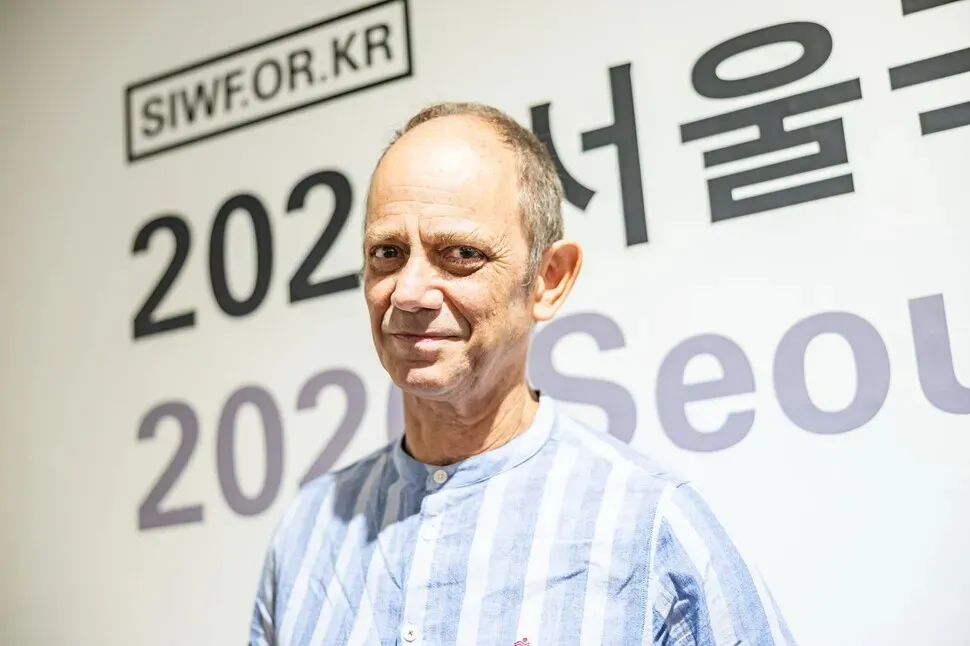 Damon Galgut stands for a photo ahead of talking to the Korean press on the sidelines of the Seoul International Writers’ Festival on Sept. 11, 2026. (courtesy LTI)