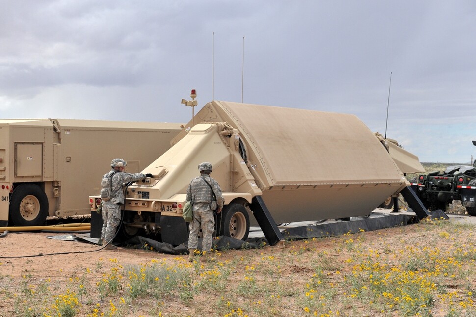 A US THAAD missile defense firing control radar (provided by the US Missile Defense Agency)