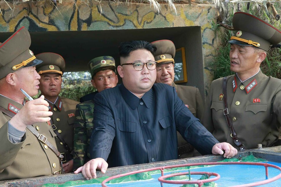 North Korean leader observing naval units in the West (Yellow) Sea
