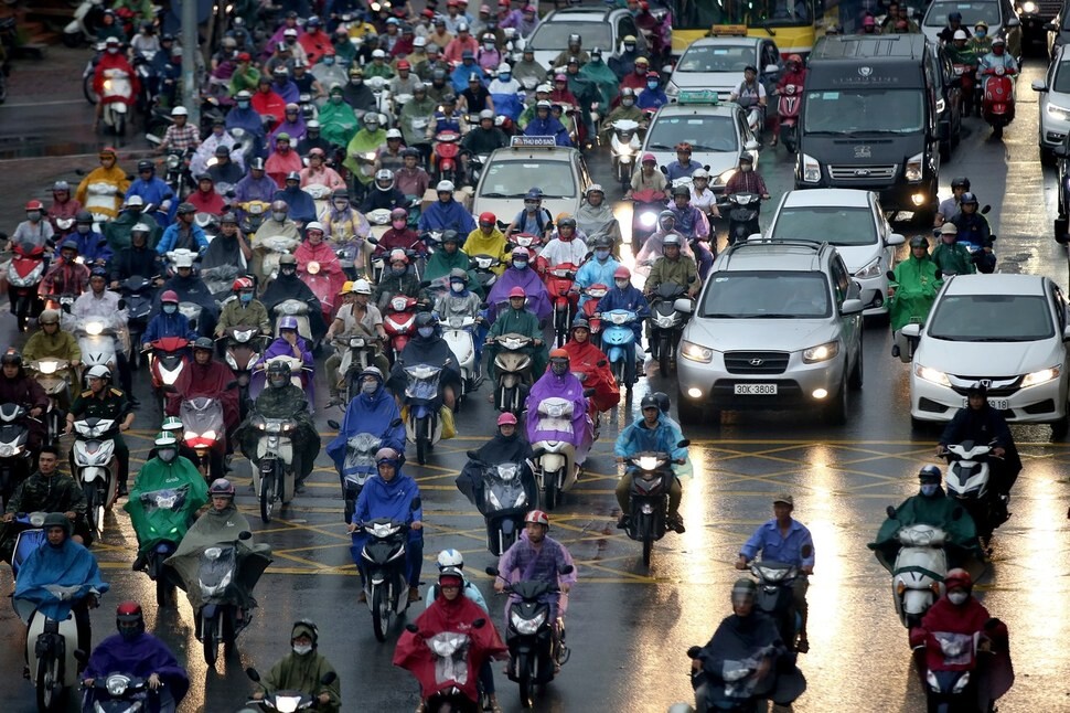 A busy street in Hanoi