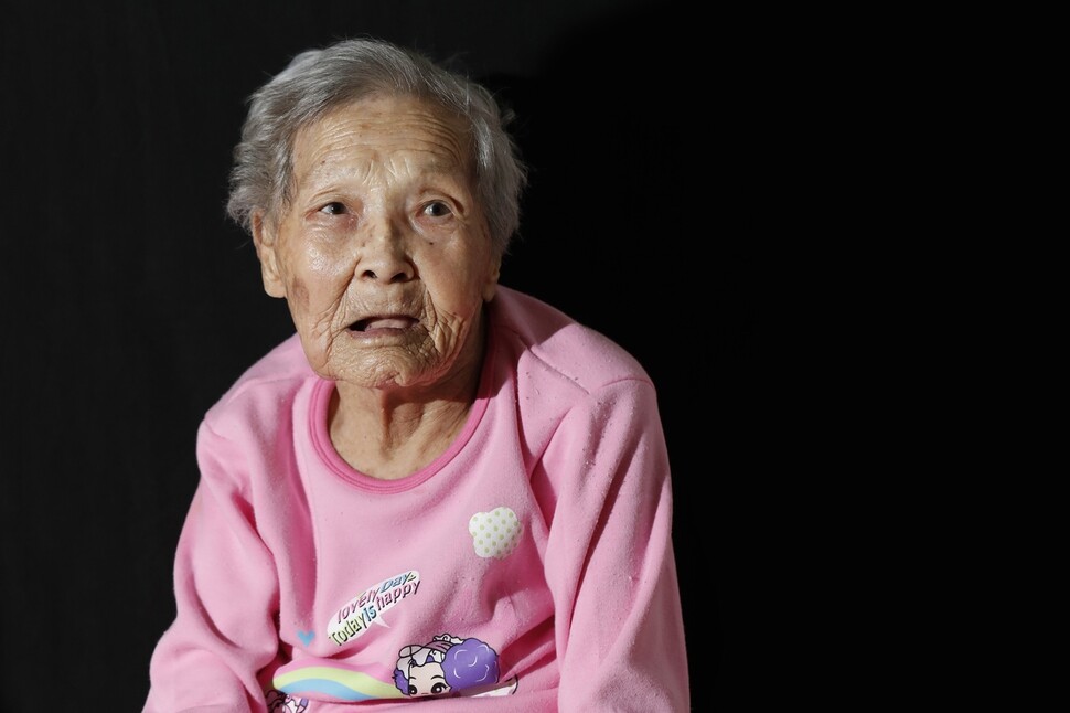 Comfort woman survivor Gwak Ye-nam in Damyang County