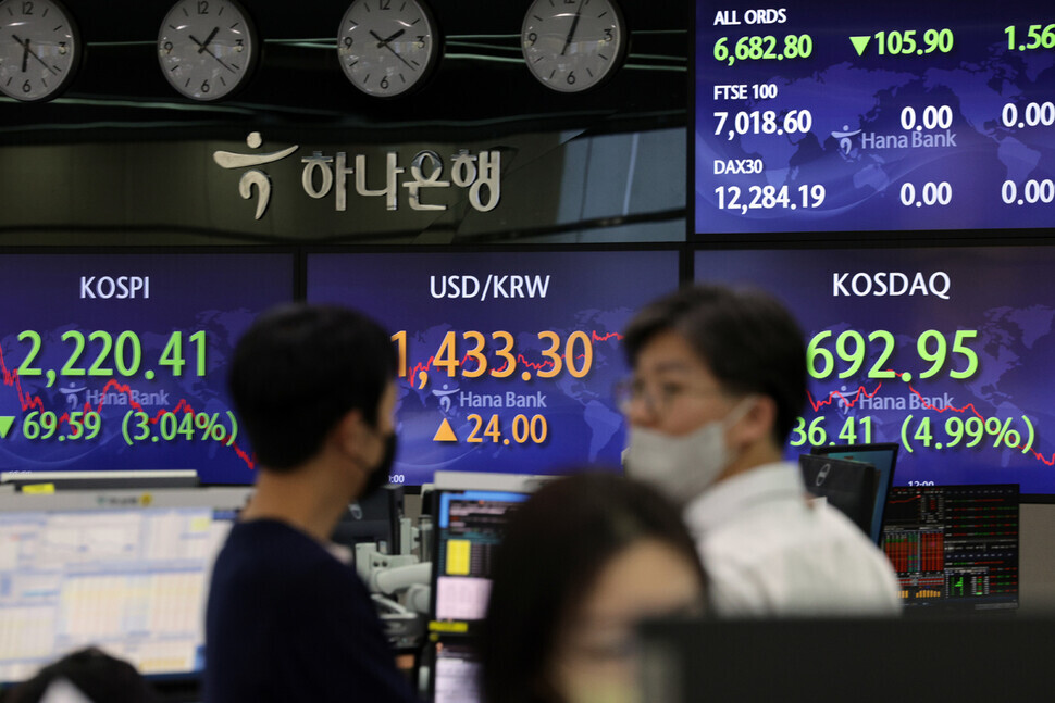 Won dollar Exchange Rate Tops 1 430 As S Korean Stock Markets Plunge 3 5 