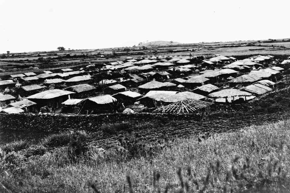 The rural village of Nohyeong in the township of Jeju is seen here reconstructed after being razed by punitive forces during the Jeju April 3 Incident. (courtesy the Jeju 4•3 Peace Foundation)
