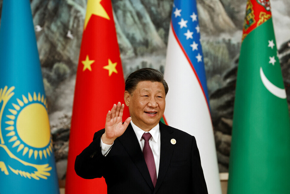 President Xi Jinping of China stands for a photo during the China-Central Asia summit in Shanxi Province, China, on May 19. (Reuters/Yonhap)