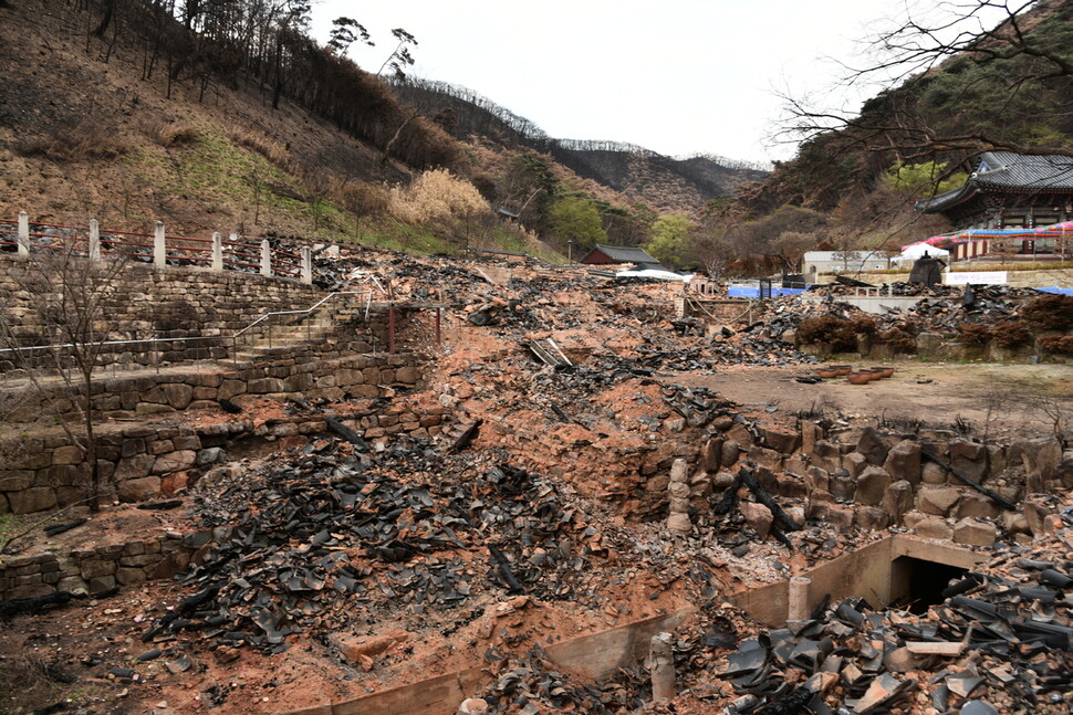 2025년 4월19일 경북 의성군 단촌면 고운사 산불 피해 현장. 이석우씨 제공
