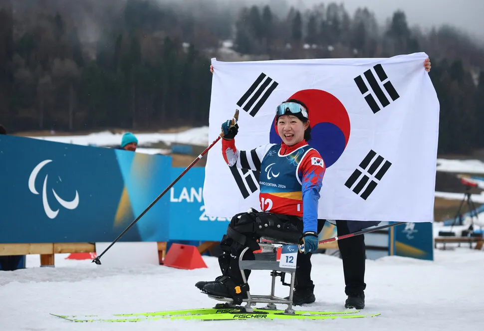 한겨레가 보도한 김윤지 선수 관련 이미지