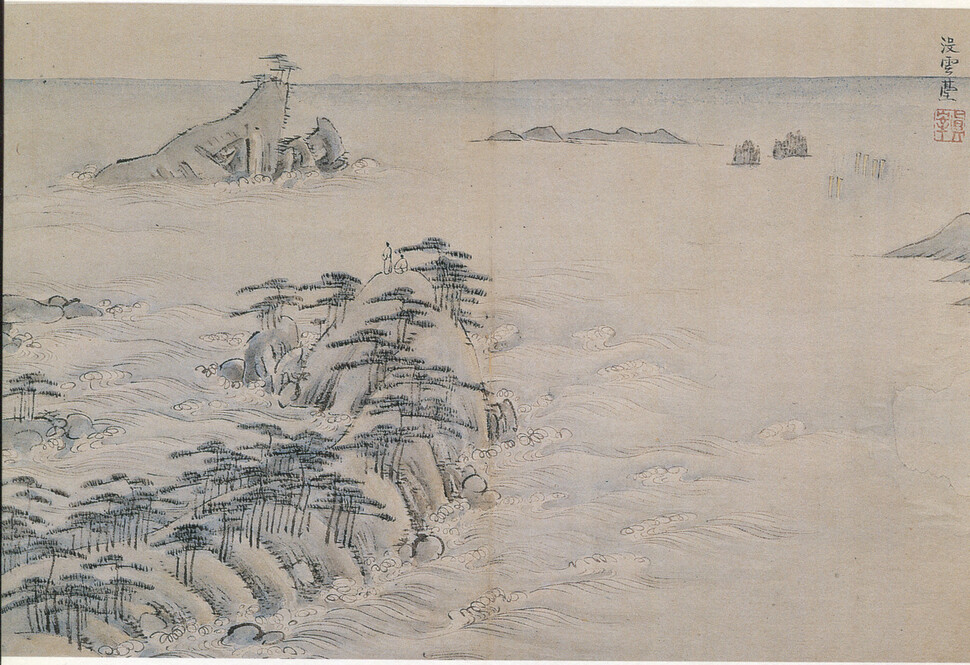 김윤겸, ‘몰운대’, <영남기행화첩>, 1770, 동아대박물관. 혜화1117 제공