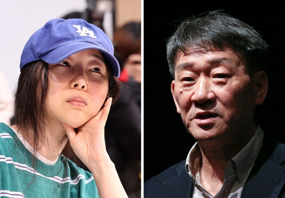 Ador CEO Min Hee-jin (left) and Hakchon CEO Kim Min-gi. (Yonhap; Hakchon)