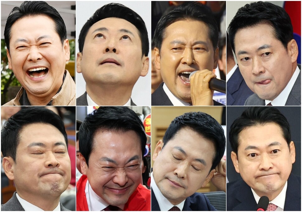 최고위원회의, 의원총회 등 당내 행사와 대중집회, 시장 방문 등 각 현장에서 나오는 장동혁 대표의 다양한 표정들. 윤운식 선임기자