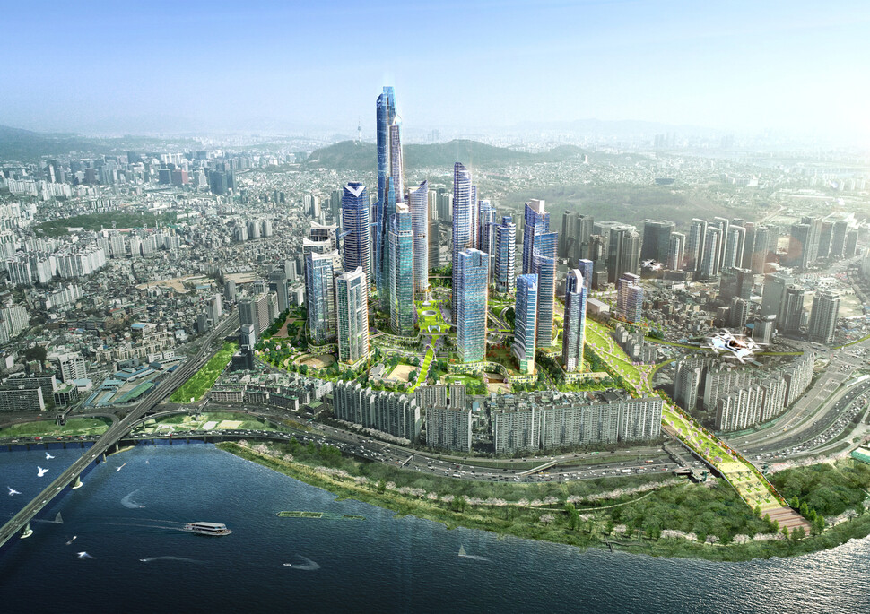 2023년 서울시가 제시한 용산역 정비창 터 개발 조감도. 서울시청 제공