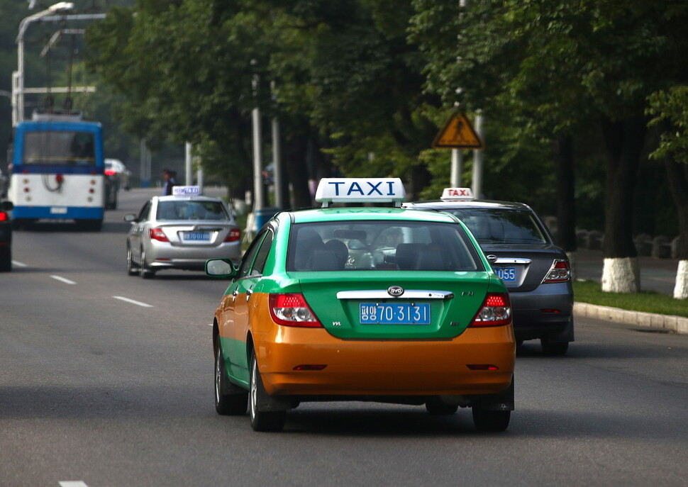An image of Pyongyang taxis published by Russian News Agency TASS on May 31