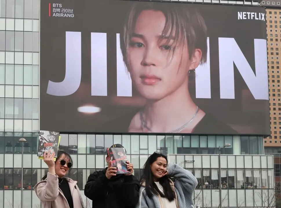Return of the kings: BTS comeback turns Seoul thoroughfare into a stage