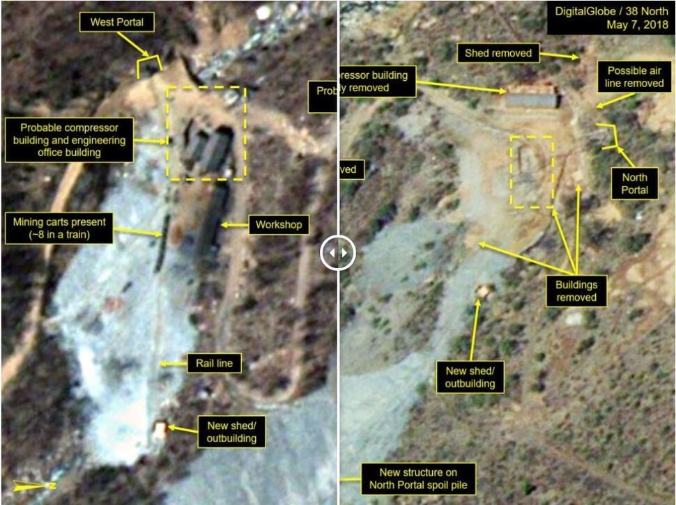 Satellite images released on May 14 by 38 North