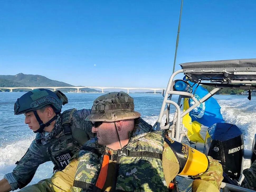 In September 2025, the UNC carried out training with Korean Marines and Coast Guard in the Han River Estuary. (courtesy UNC)