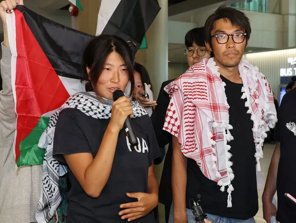 Korean anti-war activist captured by Israel says she was beaten, causing partial hearing loss