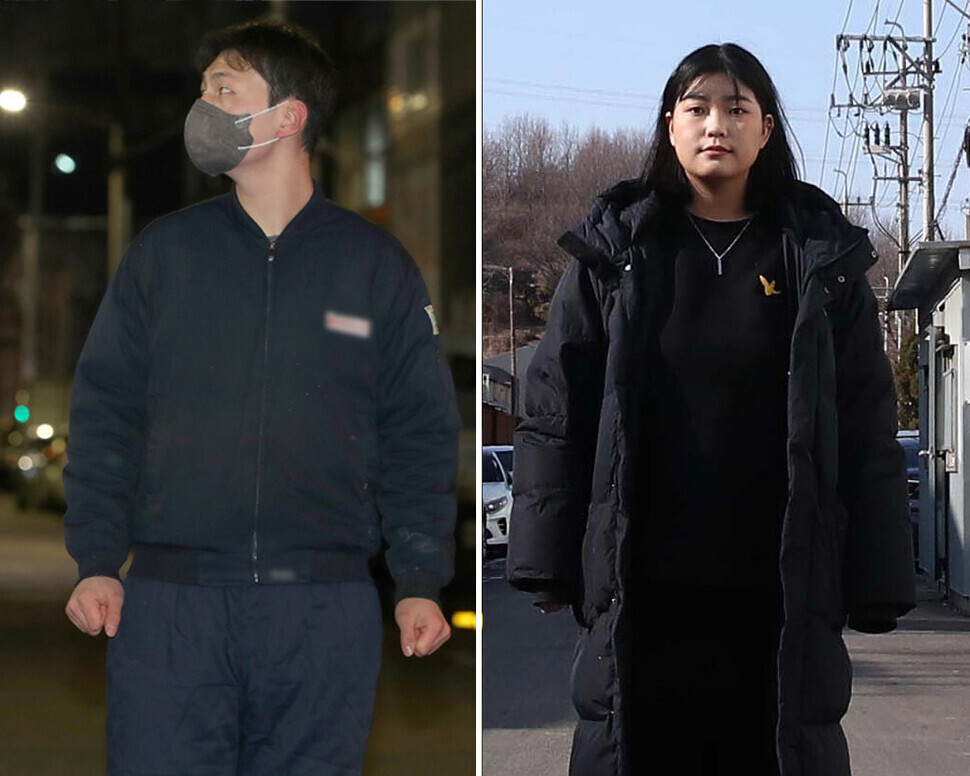 Kim Su-hyeok (left), born 2001, and Choi Ye-rin, born 2002, each found employment at a factory. (Kang Chang-kwang and Kim Hye-yun/The Hankyoreh)