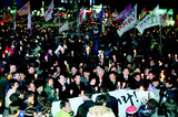“龍山惨事糾弾…MB悪法阻止”