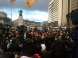 光化門（クァンファムン）広場 大規模反FTA集会…警察‘違憲的封鎖’