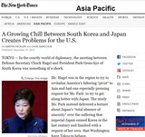 NYT 「韓-日葛藤、指導者の個人史による部分が大きい」